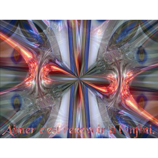IMAGE ORIGINALE CRÉÉE PAR ORDI : RECEVOIR A L'INFINI (40 x 30 cm