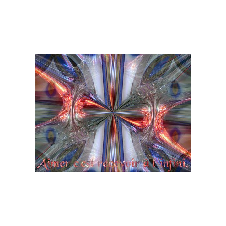 IMAGE ORIGINALE CRÉÉE PAR ORDI : RECEVOIR A L'INFINI (40 x 30 cm