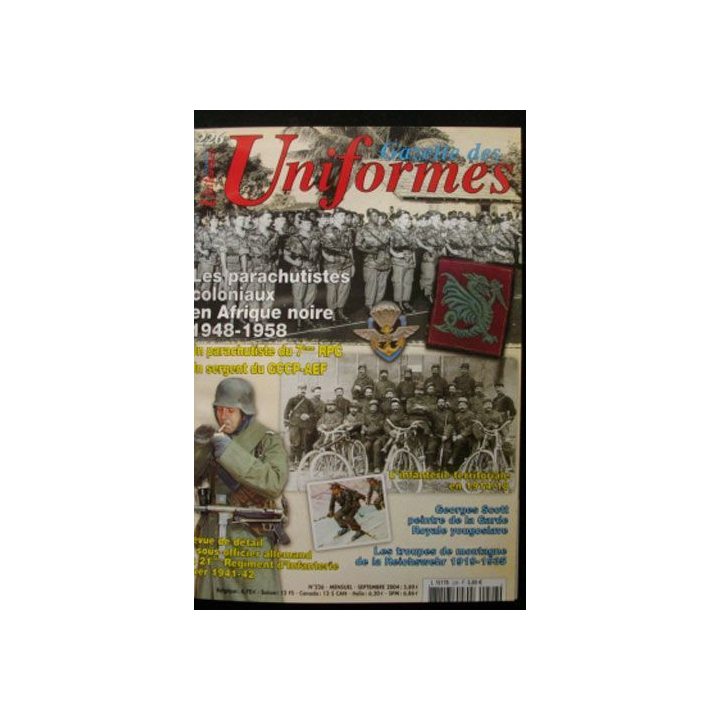 LA GAZETTE DES UNIFORMES DU N°226 (09-2004) AU N°233 (04-2005)