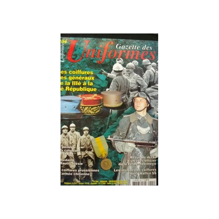 LA GAZETTE DES UNIFORMES DU N°204 (09-2002) AU N°211 (04-2003)