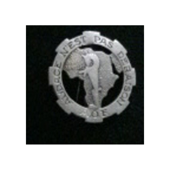 RCA : insigne du 12° régiment de chasseurs d'Afrique AOF Audace n'est pas déraison retirage de Arthus Bertrand Paris 30 mm