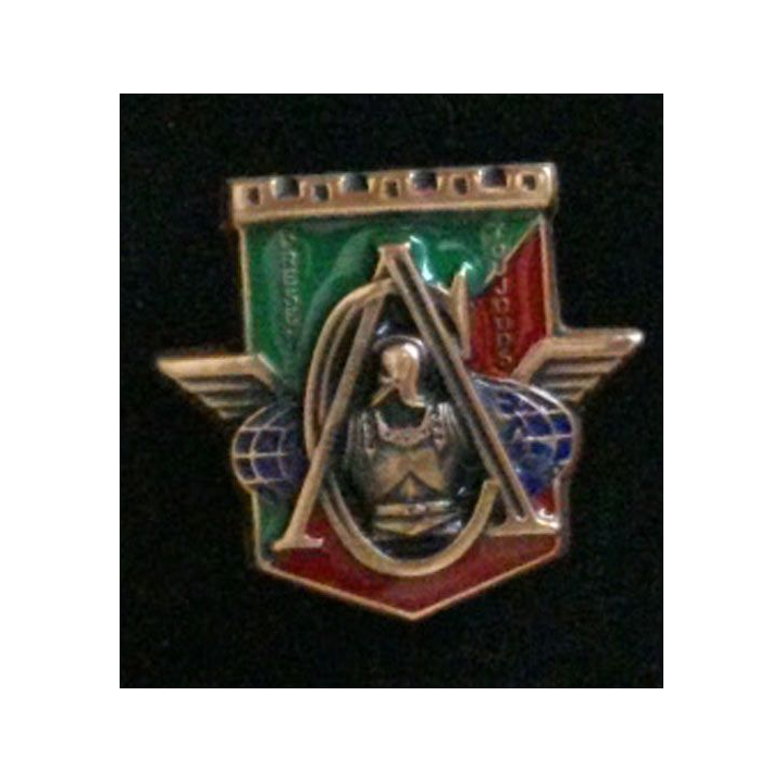 17° RGP : CA du 17° régiment du génie parachutiste vert et rouge en bronze massif boléro rond