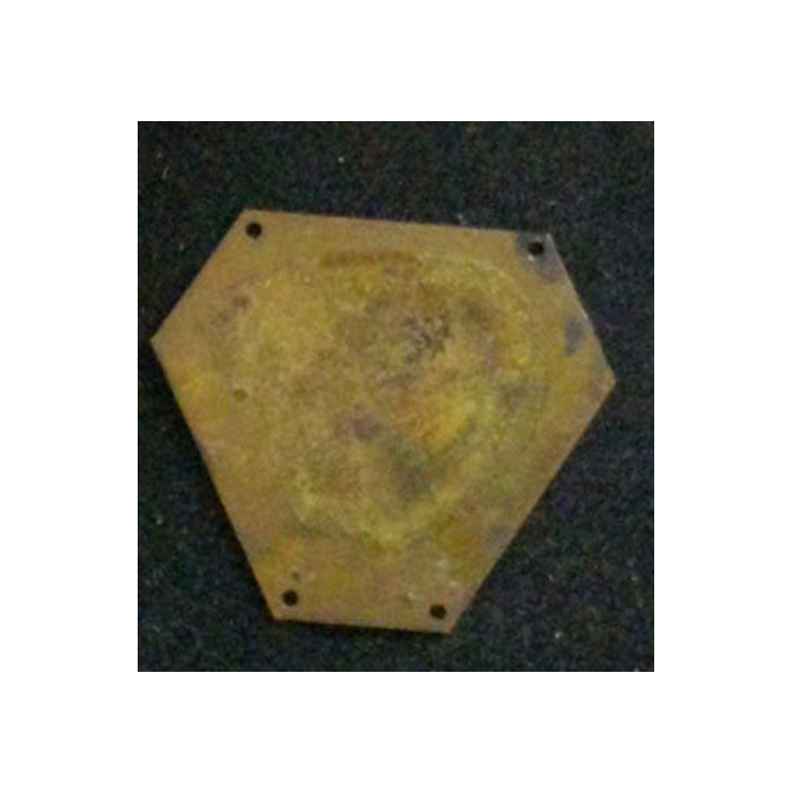 31° CCB : insigne de la 31° compagnie de camion bennes, hexagonal sur tôle peinte