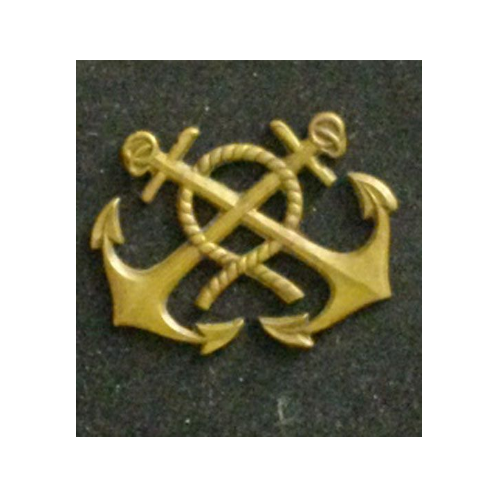 GÉNIE : insigne de concours école de pontage en bronze embouti