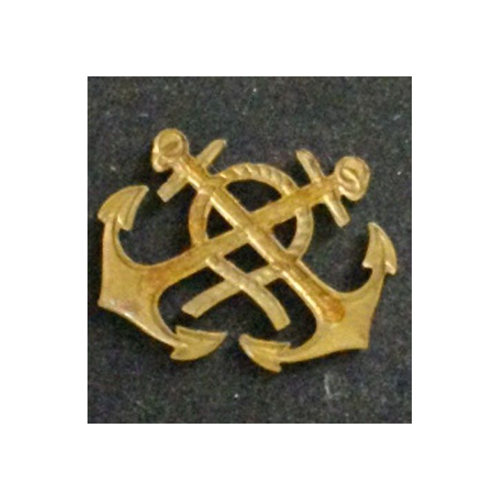GÉNIE : insigne de concours école de pontage en bronze embouti
