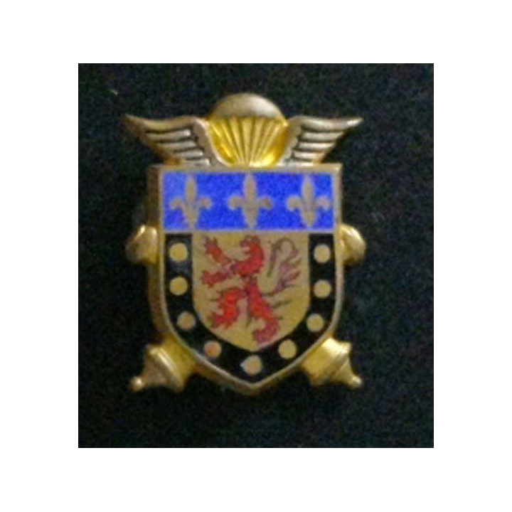 20° GAP : insigne du 20° groupe d'artillerie parachutiste, en émail bleu clair