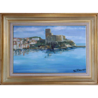 Huile de Svetlana Manen intitulée La Forteresse de Lerici 1976