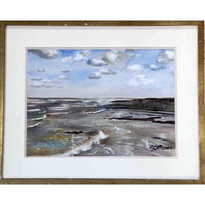 Aquarelle de Svetlana Manen Après la pluie à Varengeville 1979