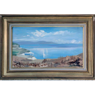 Huile de Svetlana Manen intitulée la baie Ponza 1969