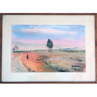 Aquarelle de Svetlana Manen Plaines des Sous Massa (Maroc)