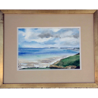 Aquarelle de Svetlana Manen intitulée Du haut des falaises