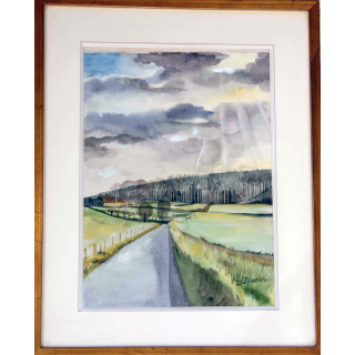 Aquarelle de Svetlana Manen L a Basse-Canne (forêt d'Eawy) 1978