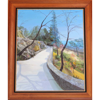 Huile de Svetlana Manen intitulée Passejado en Casteu (Nissa) 1992