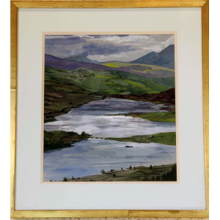 Aquarelle de Svetlana Manen intitulée Loch Garry Ecosse