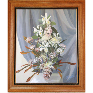 Huile de Svetlana Manen intitulée Bouquet de Christine n°1