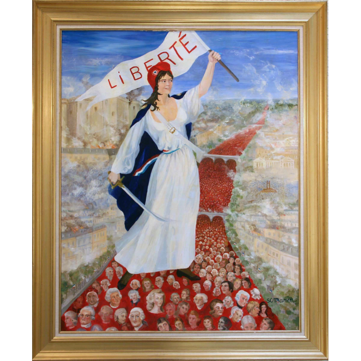 Huile de Svetlana Manen intitulée Lala révolution 1989