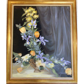 Huile de Svetlana Manen intitulée Bouquet de Coppélia 1969