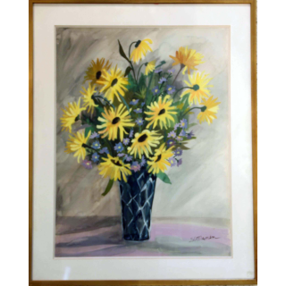 Aquarelle de Svetlana Manen intitulée soleils