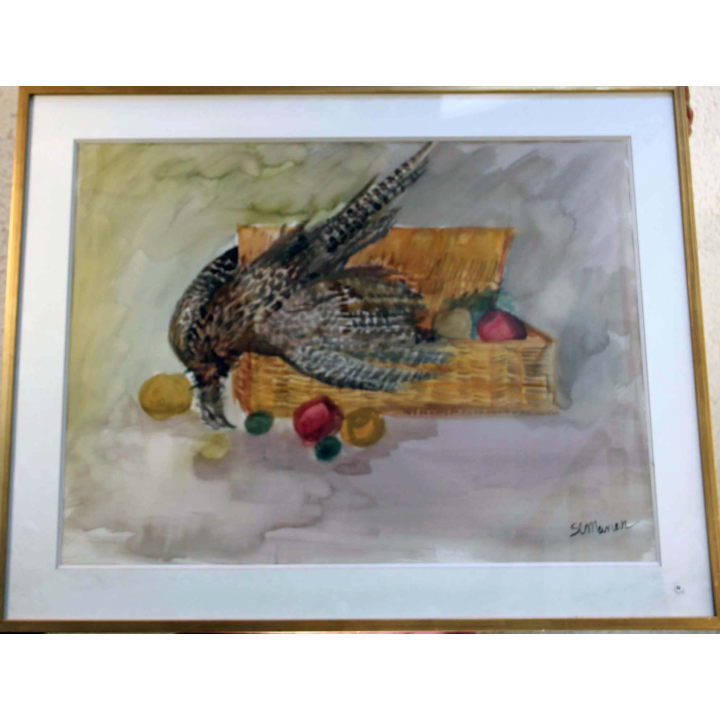 Aquarelle de Svetlana Manen intitulée Poule faisane