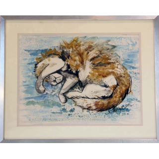 Aquarelle de Svetlana Manen intitulée Rêve bleu