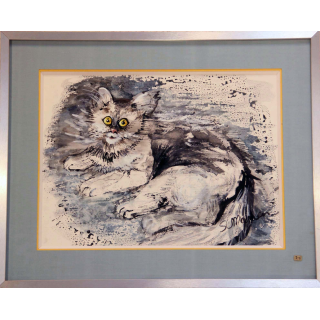 Aquarelle de Svetlana Manen intitulée Mine la folle 1986