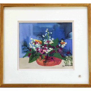 Gouache de Svetlana Manen intitulée Bouquet