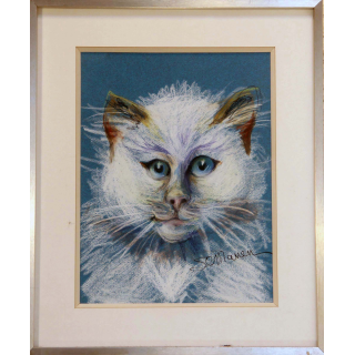 Pastel de Svetlana Manen intitulée Minou 1986