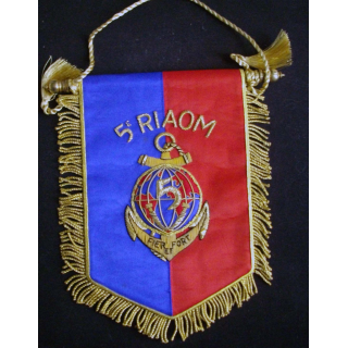 Fanion du 5° régiment inter armes d'outre mer en cannetille