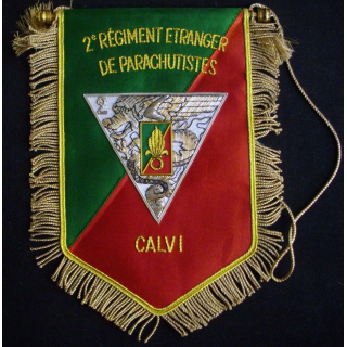 Fanion du 2° régiment étranger de parachutistes en canetille