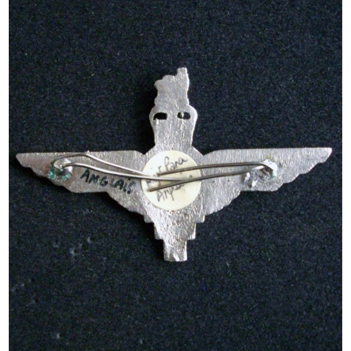 Insigne de brevet parachutiste anglais argenté