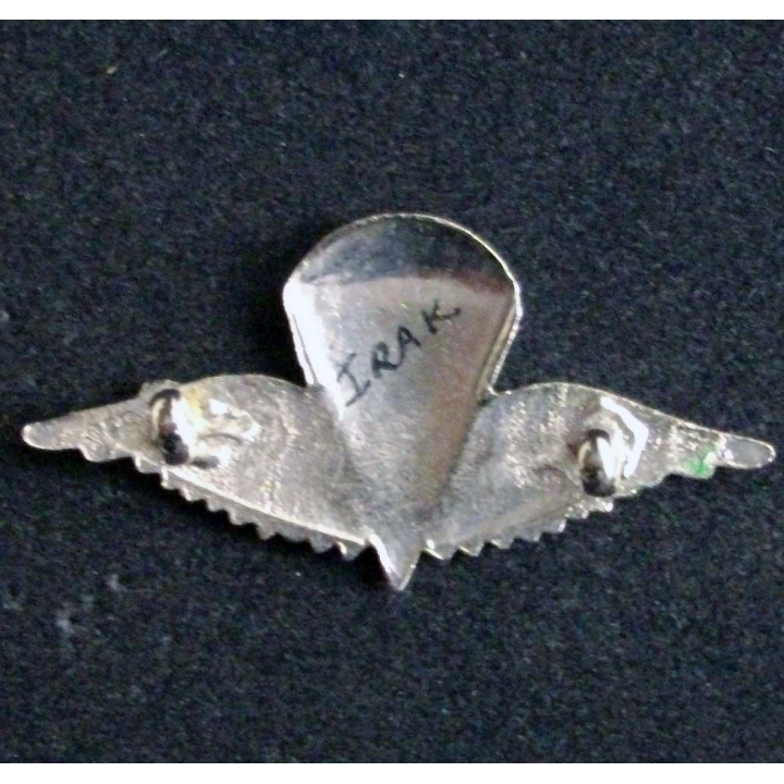 Insigne de brevet parachutiste irakien argenté