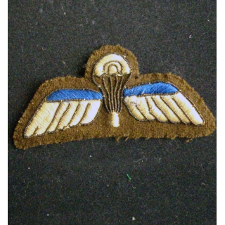 Insigne tissu de brevet parachutiste anglais en canetille