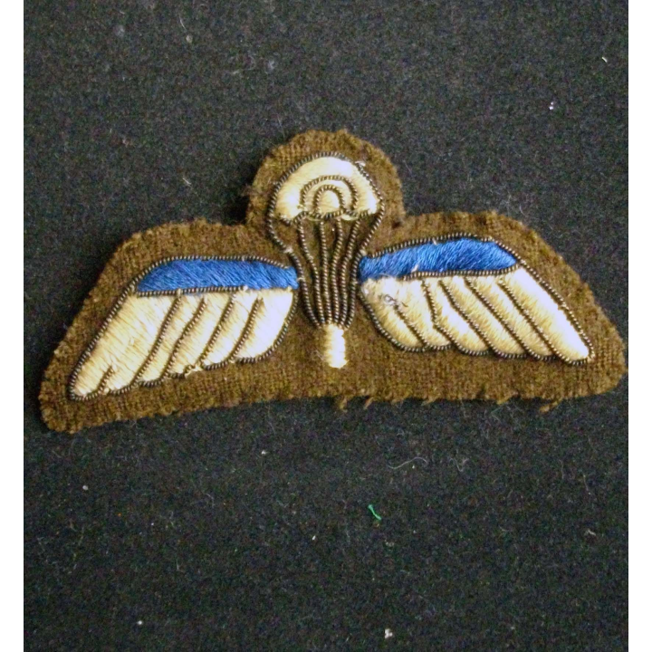 Insigne tissu de brevet parachutiste anglais en canetille