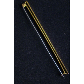 Barrette métallique dorée pour port de 8 à 9 décorations miniatures