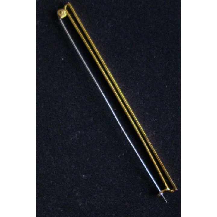 Barrette métallique dorée pour port de 8 à 9 décorations miniatures