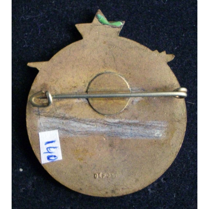 9° régiment de tirailleurs algériens 1° type déposé au dos en émail