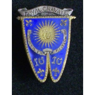 10° régiment de cuirs royal cravates Arthus Bertrand Paris émail