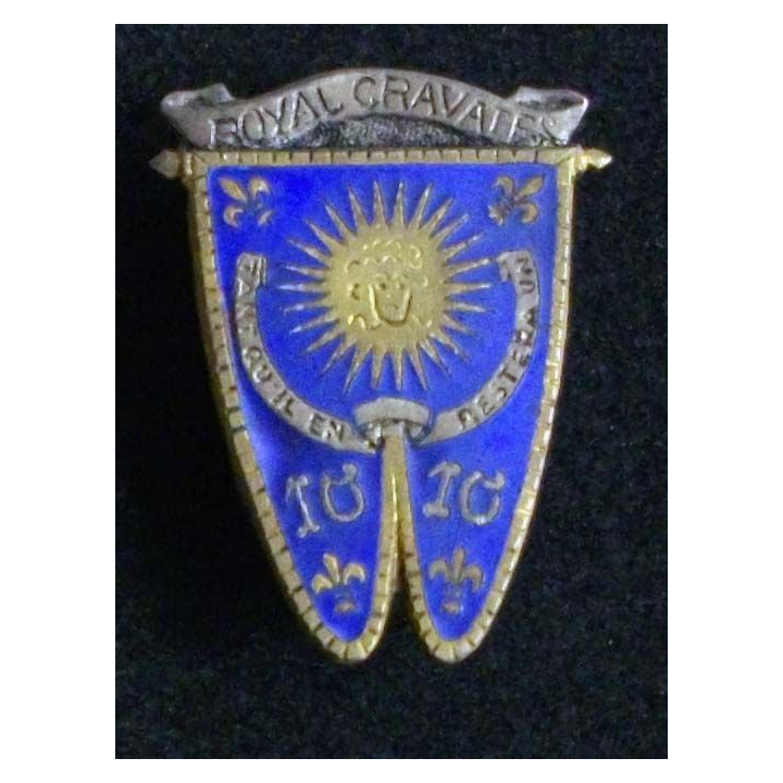 10° régiment de cuirs royal cravates Arthus Bertrand Paris émail