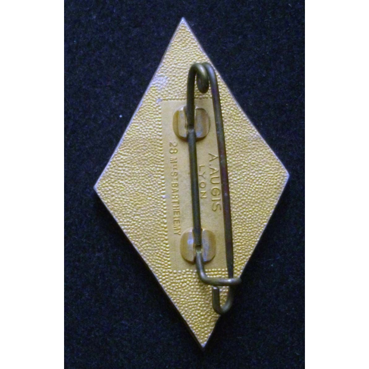 Insigne en aluminium peint du 11° régiment de cuirs Augis