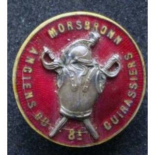 Bouton des anciens du 8° régiment de cuirassiers Morsbronn en émail