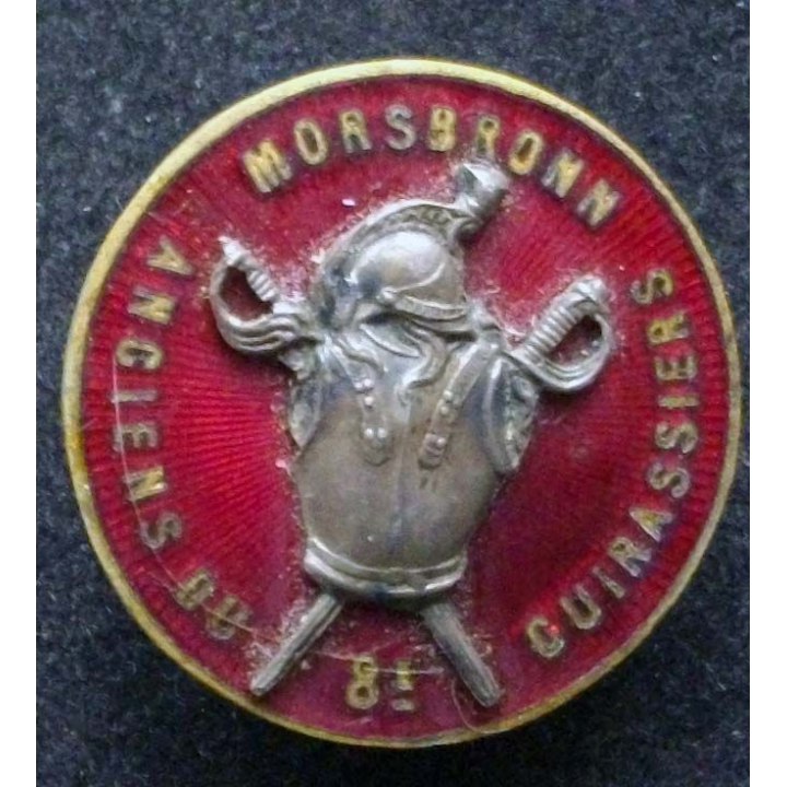 Bouton des anciens du 8° régiment de cuirassiers Morsbronn en émail
