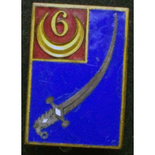 6° régiment de spahis algériens Drago Paris béranger émail fond bleu