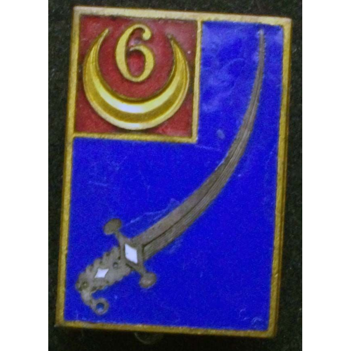 6° régiment de spahis algériens Drago Paris béranger émail fond bleu
