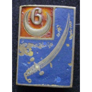6° régiment de spahis algériens locale AFN peint fond bleu