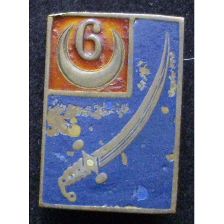 6° régiment de spahis algériens locale AFN peint fond bleu