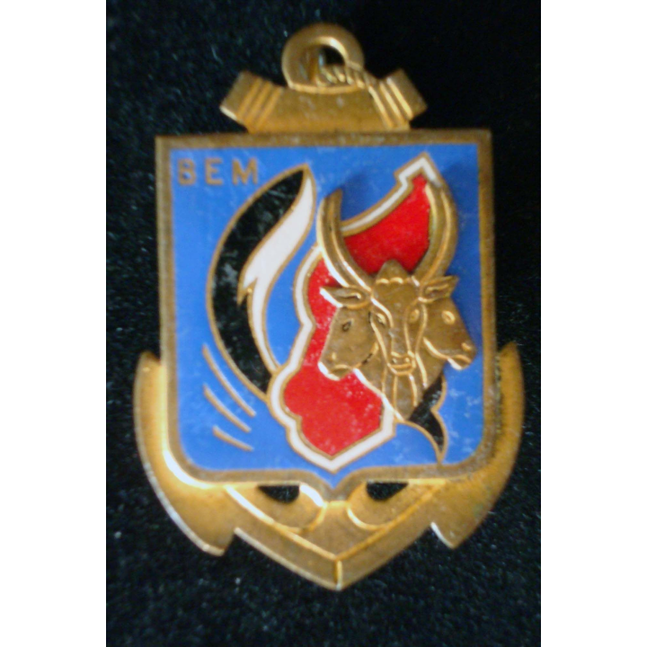 insigne métallique du bataillon européen de Madagascar DOM G. 900