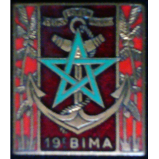 Insigne métallique du 19° BIMA Drago G. 1580 en émail