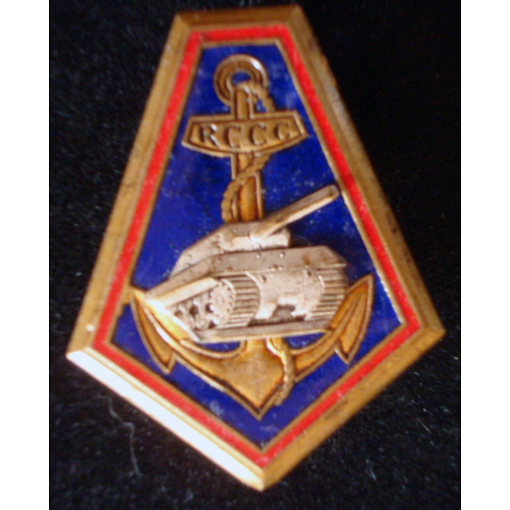 insigne métallique du régiment colonial chasseur de chars en émail