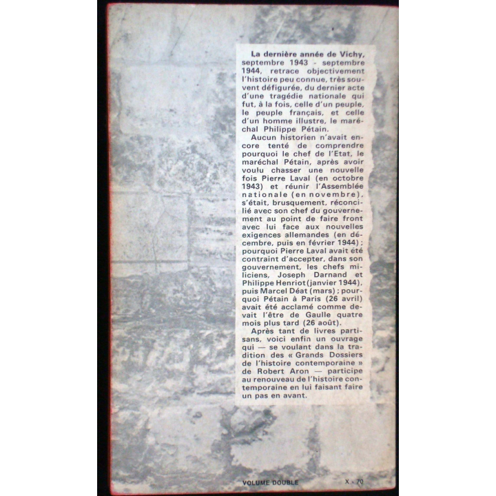 La dernière année de Vichy - 1943-1944