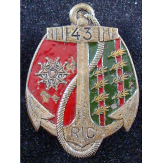 43° régiment d'infanterie coloniale Drago Paris peint 8 palmes